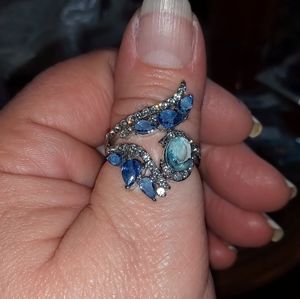 Blue Crystal Ring Size 10